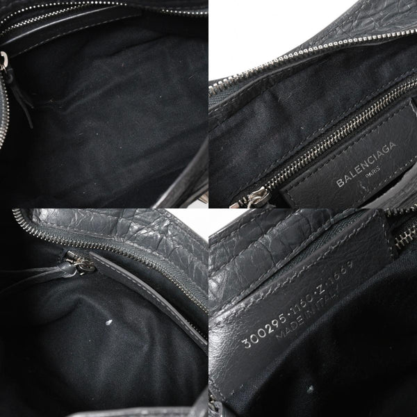 BALENCIAGA バレンシアガ クラシック ミニ シティ 2WAY ショルダーバッグ 300295 ダークグレー シルバー金具 良品 中古 4a007007