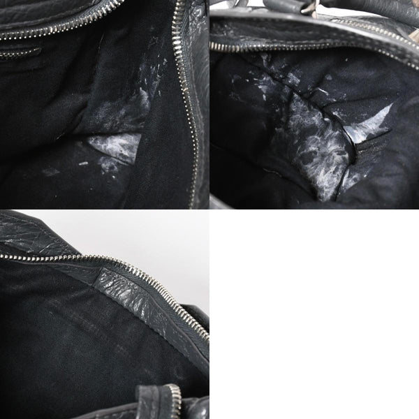 BALENCIAGA バレンシアガ クラシック ミニ シティ 2WAY ショルダーバッグ 300295 ダークグレー シルバー金具 良品 中古 4a007007