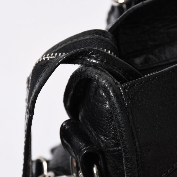 BALENCIAGA バレンシアガ ザ ジャイアントシティ 2WAY ハンドバッグ 281770 ショルダーバッグ ブラック シルバー金具 美品 中古 4a007005