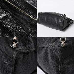 BALENCIAGA バレンシアガ ザ ジャイアントシティ 2WAY ハンドバッグ 281770 ショルダーバッグ ブラック シルバー金具 美品 中古 4a007005