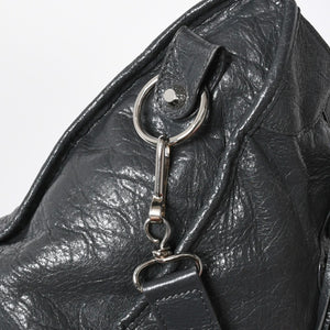極美品 BALENCIAGA バレンシアガ ザ シティ 2WAY ハンドバッグ 115748 ショルダーバッグ ダークグレー シルバー金具 中古 4a007008