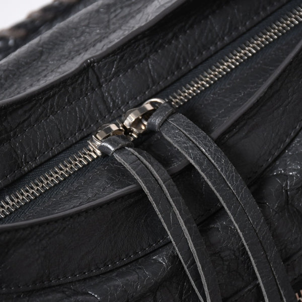 極美品 BALENCIAGA バレンシアガ ザ シティ 2WAY ハンドバッグ 115748 ショルダーバッグ ダークグレー シルバー金具 中古 4a007008