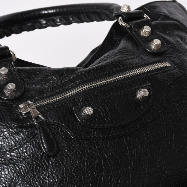 BALENCIAGA バレンシアガ ザ ジャイアントシティ 2WAY ハンドバッグ 281770 ショルダーバッグ ブラック シルバー金具 美品 中古 4a007005