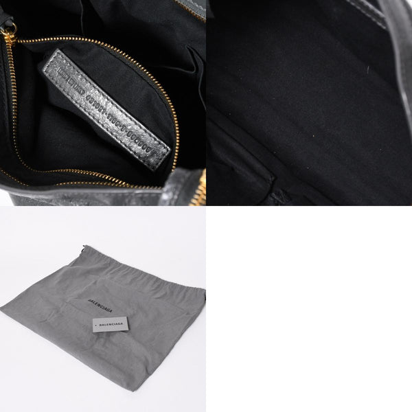 BALENCIAGA バレンシアガ クラシック シティ 2WAY ショルダーバッグ 431621 ダークグレー ゴールド金具 美品 中古 4a007006