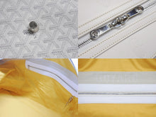 画像をギャラリービューアに読み込む, 極美品 GOYARD ゴヤール ボーイング 65 ヘリンボーン PVC レザー ボストンバッグ ホワイト 中古 4b007009