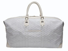 画像をギャラリービューアに読み込む, 極美品 GOYARD ゴヤール ボーイング 65 ヘリンボーン PVC レザー ボストンバッグ ホワイト 中古 4b007009