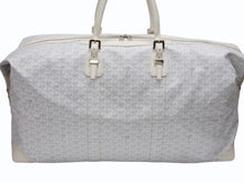 画像をギャラリービューアに読み込む, 極美品 GOYARD ゴヤール ボーイング 65 ヘリンボーン PVC レザー ボストンバッグ ホワイト 中古 4b007009