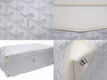 画像をギャラリービューアに読み込む, 極美品 GOYARD ゴヤール ボーイング 65 ヘリンボーン PVC レザー ボストンバッグ ホワイト 中古 4b007009