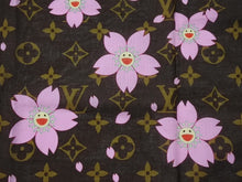 画像をギャラリービューアに読み込む, 極美品 LOUIS VUITTON ルイヴィトン LV × TM カレ モノグラム チェリーブロッサム スカーフ 村上隆 マロン M71920 中古 4b007010