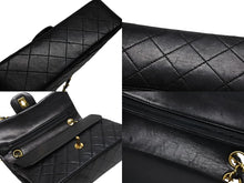 画像をギャラリービューアに読み込む, 極美品 CHANEL シャネル マトラッセ23 Wフラップ Wチェーンショルダーバッグ 1番台 ラムスキン ココマーク ブラック ゴールド金具 中古 4b007017