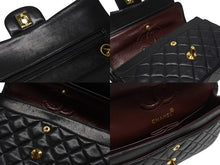 画像をギャラリービューアに読み込む, 極美品 CHANEL シャネル マトラッセ23 Wフラップ Wチェーンショルダーバッグ 1番台 ラムスキン ココマーク ブラック ゴールド金具 中古 4b007017