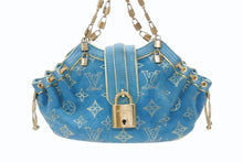 Load image into Gallery viewer, LOUIS VUITTON ルイヴィトン ハンドバッグ 希少 M92374 テダPM エクストラオーディネル スエード ターコイズブルー 美品 中古 4b007024