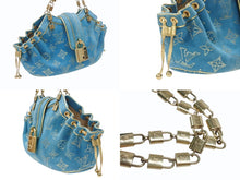 Load image into Gallery viewer, LOUIS VUITTON ルイヴィトン ハンドバッグ 希少 M92374 テダPM エクストラオーディネル スエード ターコイズブルー 美品 中古 4b007024
