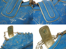 Load image into Gallery viewer, LOUIS VUITTON ルイヴィトン ハンドバッグ 希少 M92374 テダPM エクストラオーディネル スエード ターコイズブルー 美品 中古 4b007024