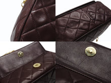 画像をギャラリービューアに読み込む, CHANEL シャネル チェーンショルダーバッグ 3番台 ココマーク フリンジ レザー ボルドー ゴールド金具 美品 中古 4b007025