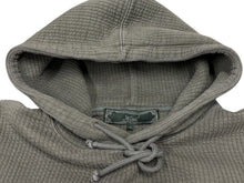 画像をギャラリービューアに読み込む, KITH キス Williams III Hoodie サーマルワッフル カーキ ロゴ ワンポイント フーディ― L KH2656 美品 中古 4b007034