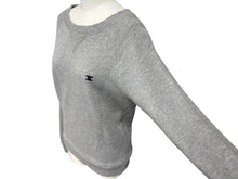 画像をギャラリービューアに読み込む, CELINE セリーヌ トリオンフ スウェット ロゴ ワンポイント ガジェット 2Y090345F グレー コットン 中古 4b007036
