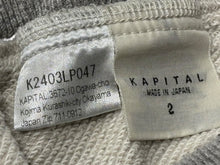 画像をギャラリービューアに読み込む, KAPITAL キャピタル ダブルニー スウェットパンツ ジップ K2403LP047 JAPAN製 コットン グレー サイズ2 美品 中古 4b007047