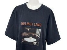 画像をギャラリービューアに読み込む, HELMUT LANG ヘルムートラング ロゴプリント半袖Ｔシャツ ブラック コットン サイズL CA52192 美品 中古 4b007064