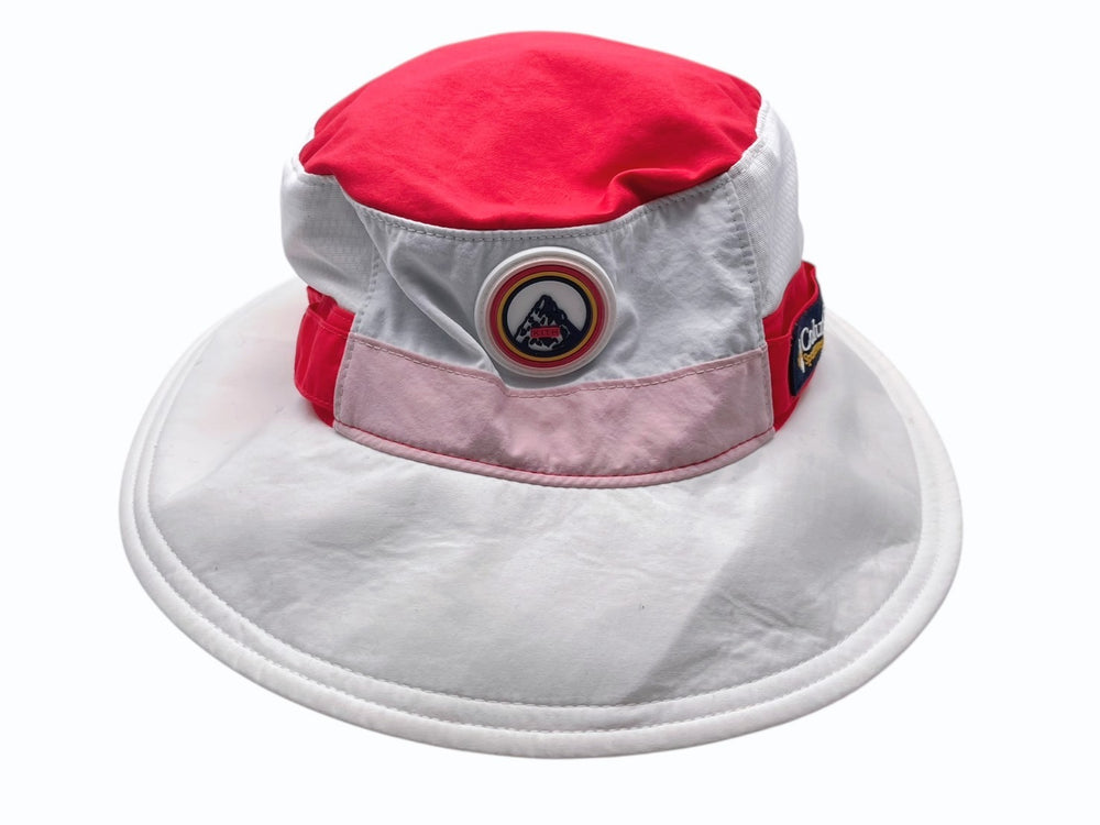 Columbia×KITH コロンビア×キス バケット ハット XU3836 ホワイト レッド ナイロン サイズO/S 美品 中古 4b007065