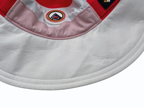 Columbia×KITH コロンビア×キス バケット ハット XU3836 ホワイト レッド ナイロン サイズO/S 美品 中古 4b007065