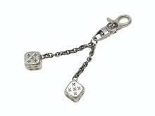 画像をギャラリービューアに読み込む, CHROME HEARTS クロムハーツ DICE DBL KEY CHAIN ダブルダイス キーチェーン 重量約85.5g 2013/.925刻印 シルバー925 美品 中古 4b007073