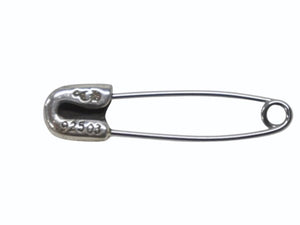 極美品 CHROME HEARTS クロムハーツ セーフティピン スモール 1Pダイヤ チャーム シルバー SV925 1.6g 中古 4b007074