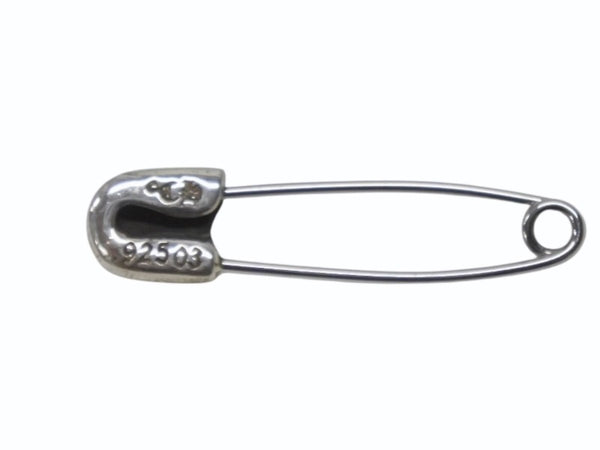 極美品 CHROME HEARTS クロムハーツ セーフティピン スモール 1Pダイヤ チャーム シルバー SV925 1.6g 中古 4b007074
