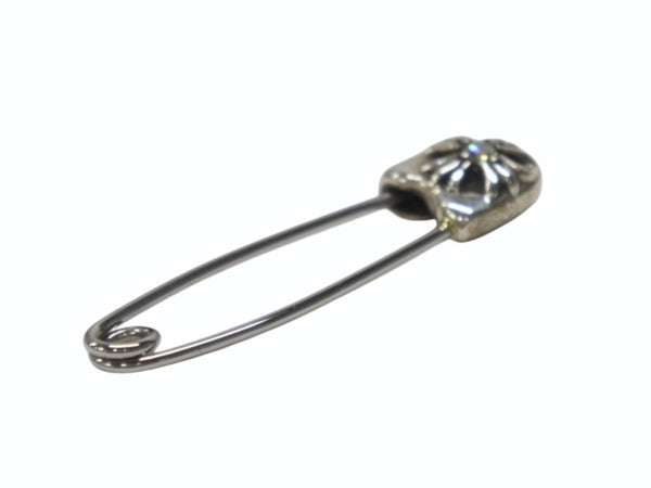 極美品 CHROME HEARTS クロムハーツ セーフティピン スモール 1Pダイヤ チャーム シルバー SV925 1.6g 中古 4b007074
