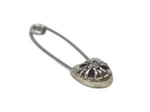 極美品 CHROME HEARTS クロムハーツ セーフティピン スモール 1Pダイヤ チャーム シルバー SV925 1.6g 中古 4b007074
