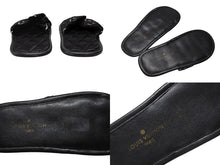 画像をギャラリービューアに読み込む, 極美品 LOUISVUITTON ルイヴィトン ホーミーライン ルームシューズ スリッパ モノグラムサテンキャンバス ブラック サイズ35-36 中古 4b007082