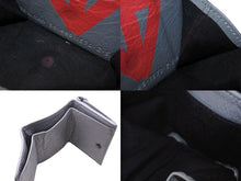 画像をギャラリービューアに読み込む, BALENCIAGA バレンシアガ ペーパー グラフィティ コンパクト ウォレット 三つ折り財布 391446 グレー レザー ゴールド金具 美品 中古 4b007083