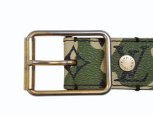画像をギャラリービューアに読み込む, LOUIS VUITTON ルイヴィトン ベルト サンチュール モノグラモフラージュ 村上隆 サイズ90 M9646U ゴールド金具 美品 中古 4b007085
