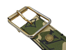 画像をギャラリービューアに読み込む, LOUIS VUITTON ルイヴィトン ベルト サンチュール モノグラモフラージュ 村上隆 サイズ90 M9646U ゴールド金具 美品 中古 4b007085