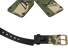 画像をギャラリービューアに読み込む, LOUIS VUITTON ルイヴィトン ベルト サンチュール モノグラモフラージュ 村上隆 サイズ90 M9646U ゴールド金具 美品 中古 4b007085