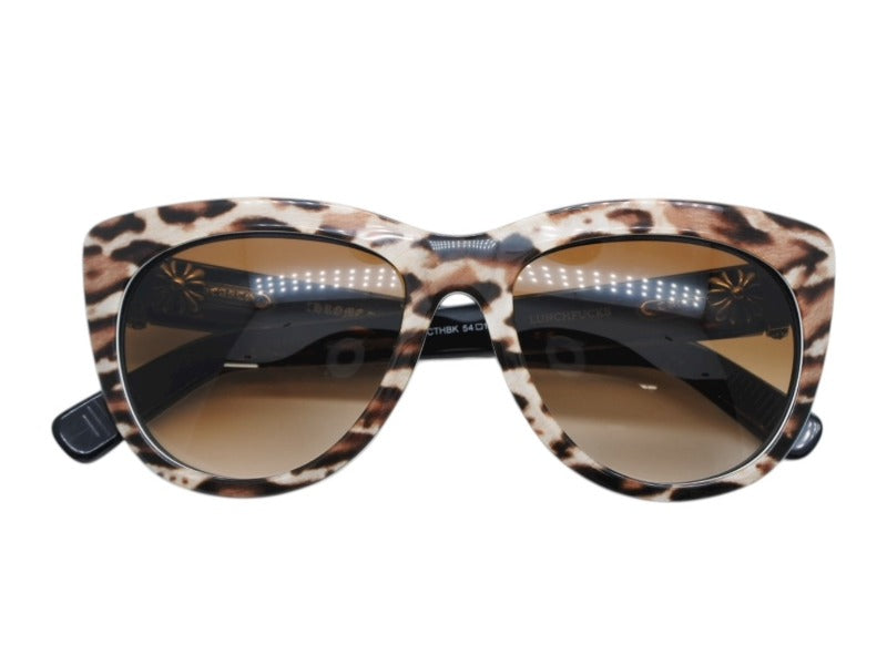 クロムハーツ シルバーフローラルクロスサングラス ワームランチ クロムハーツ シルバー フローラルクロス サングラス ワームランチ