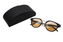 画像をギャラリービューアに読み込む, PRADA プラダ ロゴ サングラス SPR 17Y クリスタルマスタードイエローレンズ ブラック ゴールド金具 サイズ49□22 美品 中古 4b007087