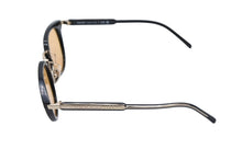 画像をギャラリービューアに読み込む, PRADA プラダ ロゴ サングラス SPR 17Y クリスタルマスタードイエローレンズ ブラック ゴールド金具 サイズ49□22 美品 中古 4b007087