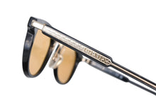 画像をギャラリービューアに読み込む, PRADA プラダ ロゴ サングラス SPR 17Y クリスタルマスタードイエローレンズ ブラック ゴールド金具 サイズ49□22 美品 中古 4b007087