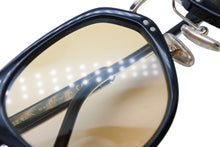 画像をギャラリービューアに読み込む, PRADA プラダ ロゴ サングラス SPR 17Y クリスタルマスタードイエローレンズ ブラック ゴールド金具 サイズ49□22 美品 中古 4b007087