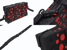 Load image into Gallery viewer, 新品同様 LOUIS VUITTON ルイヴィトン M81905 モノグラム ソフトトランク ドット 草間彌生 ブラック レザー 中古 4b007092