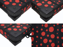 Load image into Gallery viewer, 新品同様 LOUIS VUITTON ルイヴィトン M81905 モノグラム ソフトトランク ドット 草間彌生 ブラック レザー 中古 4b007092