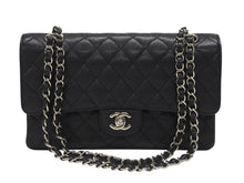 画像をギャラリービューアに読み込む, 極美品 CHANEL シャネル マトラッセ25 チェーンショルダーバッグ ココマーク 13番台 キャビアスキン ブラック シルバー金具 中古 4b007101