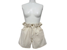 Load image into Gallery viewer, MIUMIU ミュウミュウ ショートパンツ ベージュ コットン ポリエステル 刺繍 ステッチ サイズ25 美品 中古 4b007106