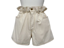 Load image into Gallery viewer, MIUMIU ミュウミュウ ショートパンツ ベージュ コットン ポリエステル 刺繍 ステッチ サイズ25 美品 中古 4b007106