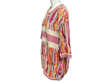 Load image into Gallery viewer, COOGI クージー vintage 半袖 3D立体ニット 編み込み マルチカラー ベージュピンクイエロー系 サイズSS 美品 中古 4b007110