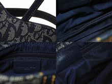 Load image into Gallery viewer, Christian Dior クリスチャンディオール ワンショルダーバッグ サドルバッグ トロッター ガリアーノ期 キャンバス レザー ネイビー 美品 中古 4b007134