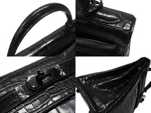 画像をギャラリービューアに読み込む, 新品同様 HERMES エルメス ケリー32 外縫い ソーブラック □N刻印 ニロティカスマット ブラック金具 ハンドバッグ 2WAY 中古 4b007135