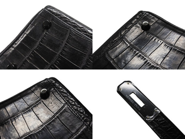 新品同様 HERMES エルメス ケリー32 外縫い ソーブラック □N刻印 ニロティカスマット ブラック金具 ハンドバッグ 2WAY 中古 4b007135
