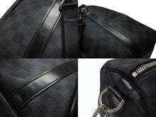 画像をギャラリービューアに読み込む, LOUISVUITTON ルイヴィトン キーポルバンドリエール45 ボストンバッグ N41418 ダミエグラフィット ブラック 美品 中古 4b007136